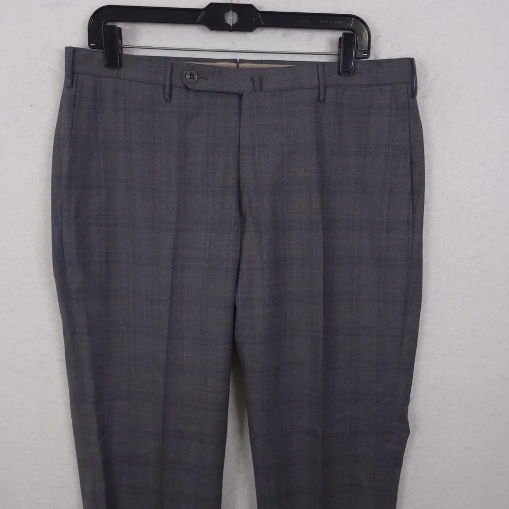 Incotex Dress Pant Men36 Fits 34x29 Plaid Super 130s Wool Classic Fit Pattern B